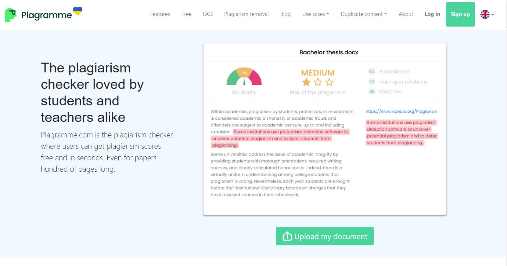 Plagramme Plagiarism Checking Tool