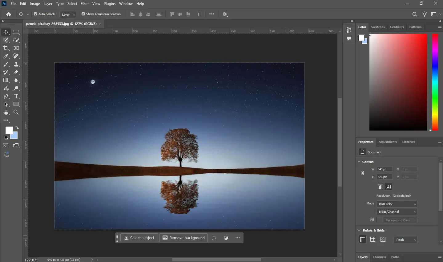 Image 01 - Open any image in Photoshop